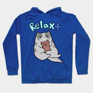 Relax Cat and Teddy Hoodie